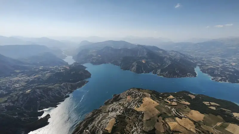 Panorama lac Serre-Ponçon parapente tandem vol 20 minutes